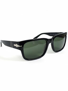 Persol PO3315S 95/31 Black Green Sunglasses 58mm Full Set NIB Hand Made in Italy